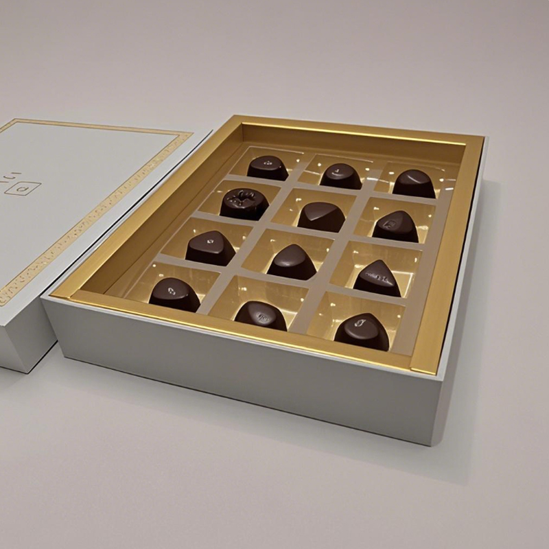 Custom Chocolate Packaging Box with PVC Insert