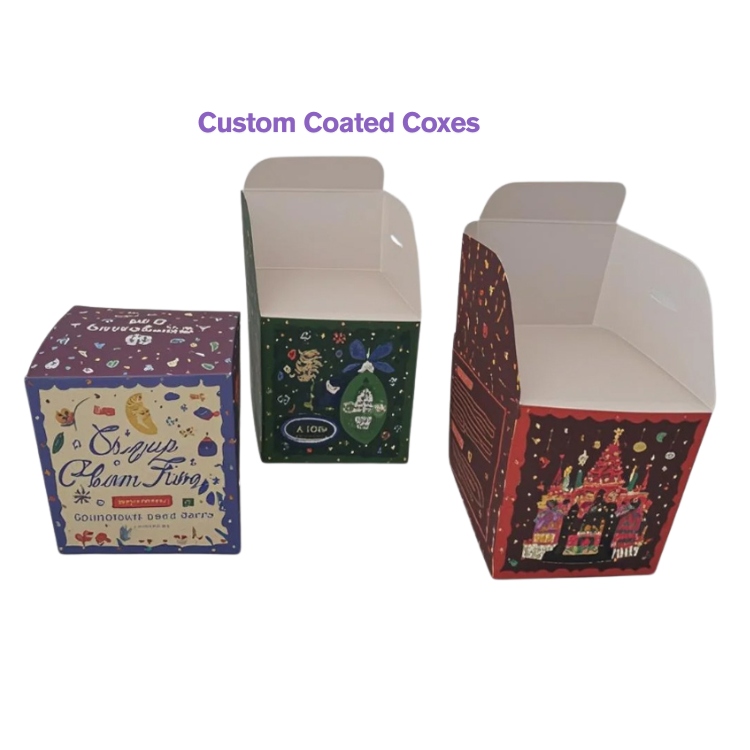 Custom Coated Cardboard Paper Box for Cosmetic & Skincare Packaging