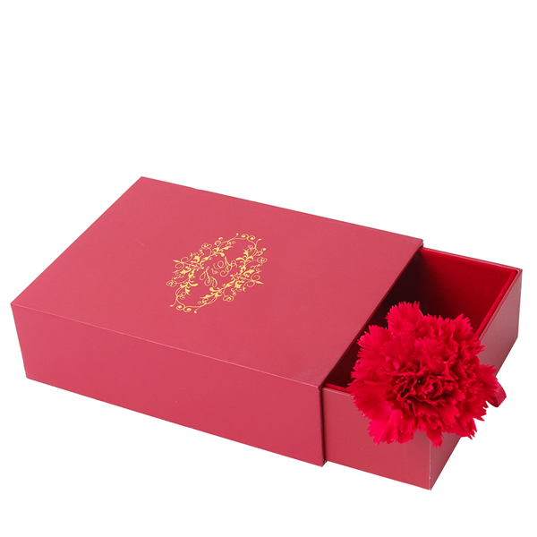 Custom Cardboard Sliding Drawer Box Packaging For Gift With Insert Ribbon Puller-HS Packaging