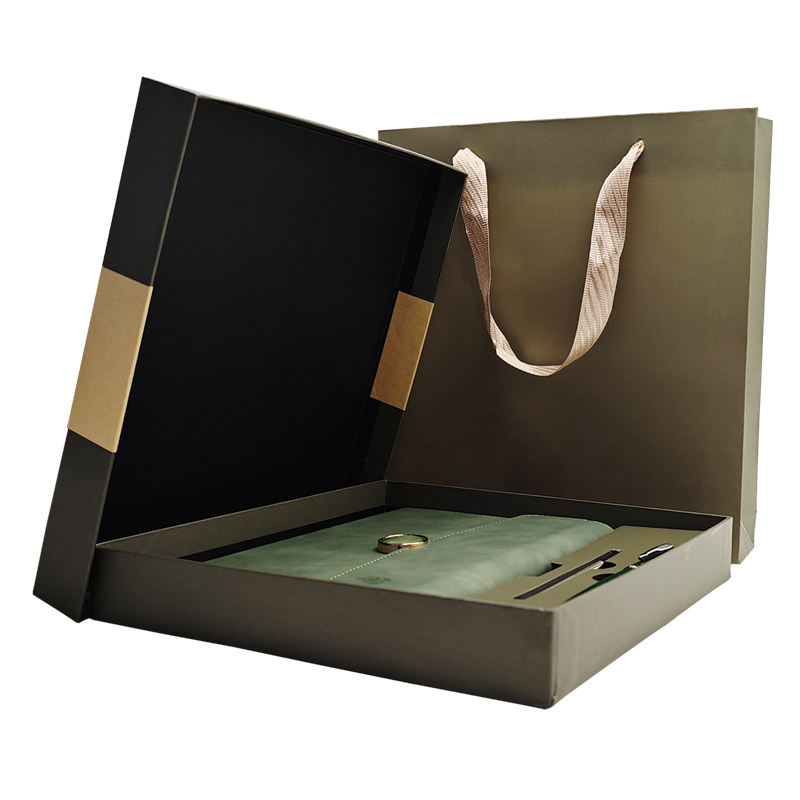  Rigid Lid Box & Handle Paper Bag Corporate Gift boxes for Clients​ Set