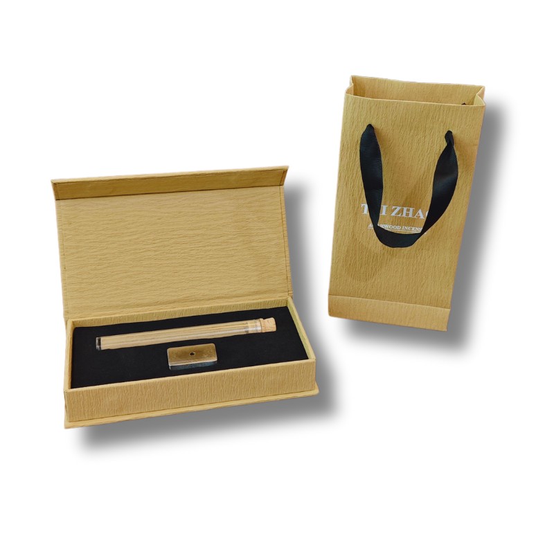 Small Paper Bag with Handle and Folding Book-Shaped Box with Sponge Insert