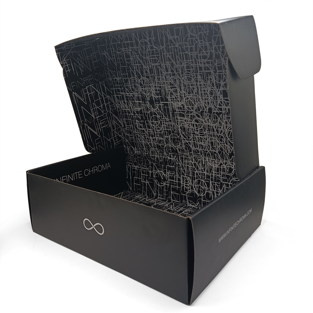 Customizable Black Corrugated Shipping Packaging Boxes
