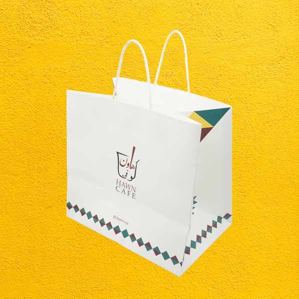 Custom paper bags for coffee with brand logo wholesale