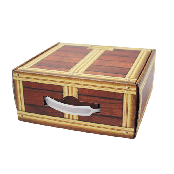 Custom printing paper corruagted mailing box with PVC handle-HS Packaging