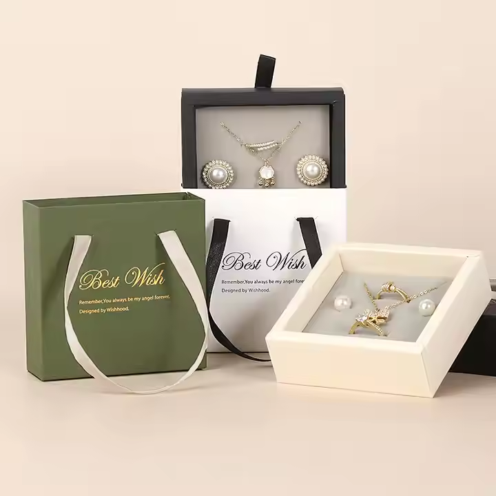 Custom Jewelry Packaging Boxes Manufacturer | Eco-Friendly Drawer Slider Boxes