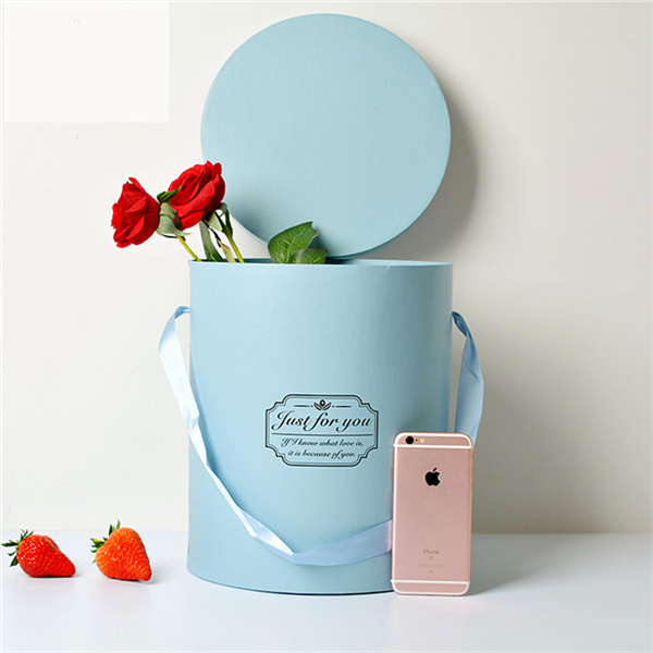 High Quality Luxury Custom Design Colorful Cardboard Round Flower Box