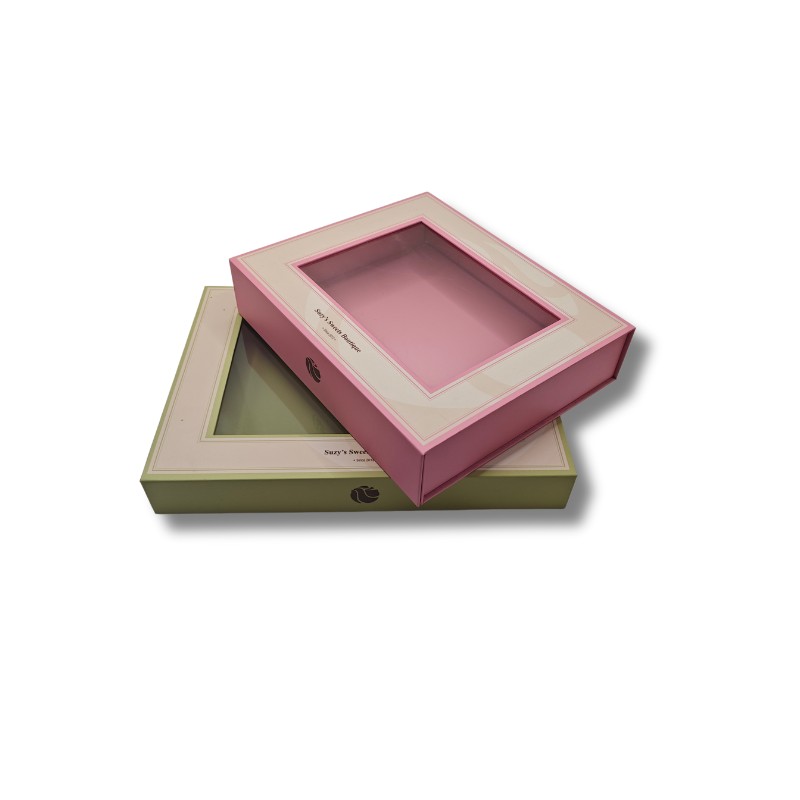 Custom Clear Lid Magnetic Folding Gift Boxes
