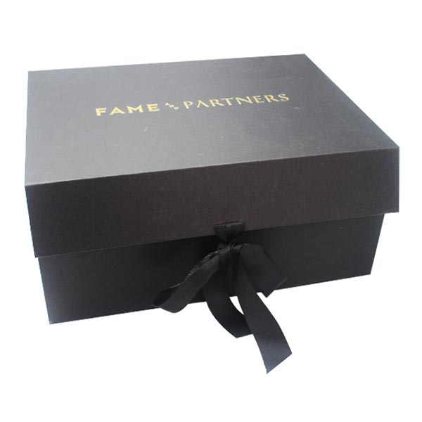 Large Black Foldable Wedding Dress Gift Box