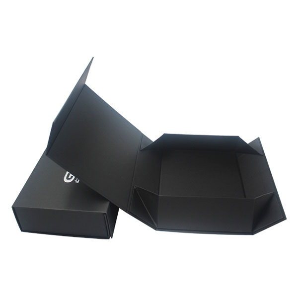Matte Black Collapsible Paper Box for Gift Packaging