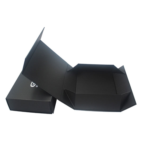 Matte Black Collapsible Paper Box for Gift Packaging-HS Packaging