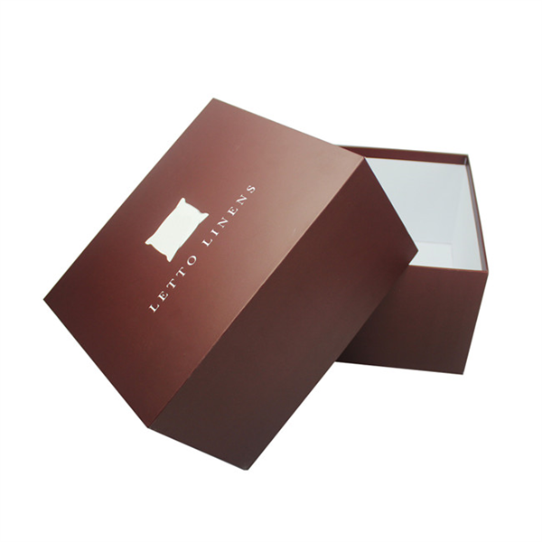 Custom large paper rigid gift box with lid for pillow packaging