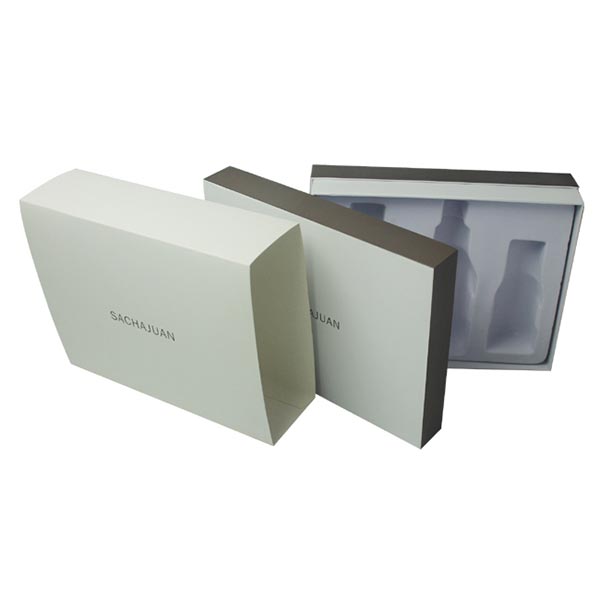 Paper Cosmetic Gift Box with Lids and Plastic Tray 04