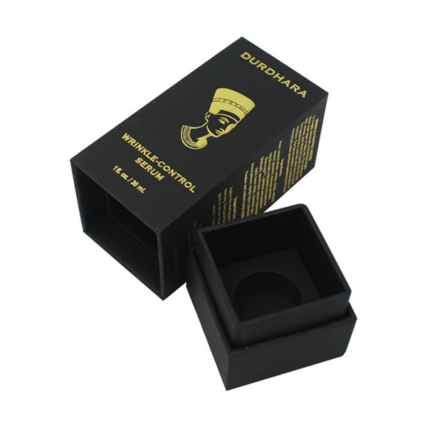 custom black perfume gift box with embossed logo