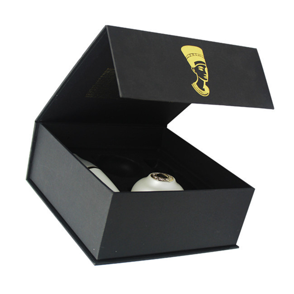 Custom matte black gift box magnet gift box for cosmetic