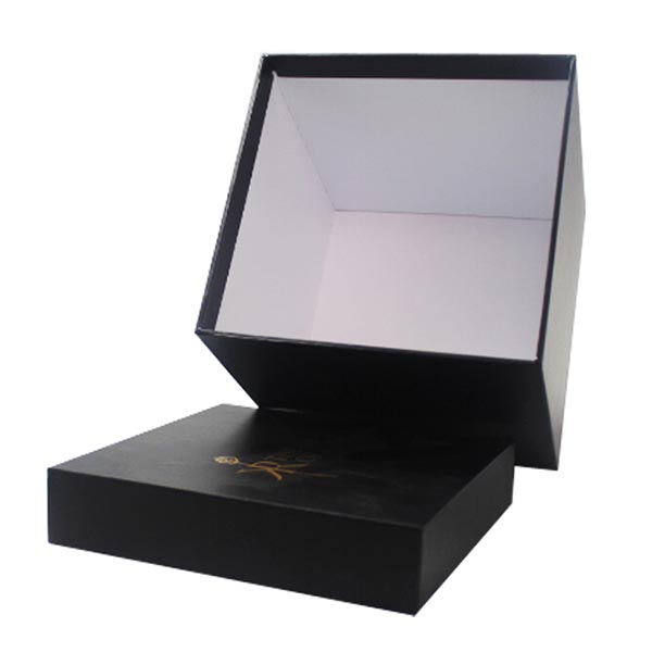 Personalised Logo Black Square Flower Box Packaging 04