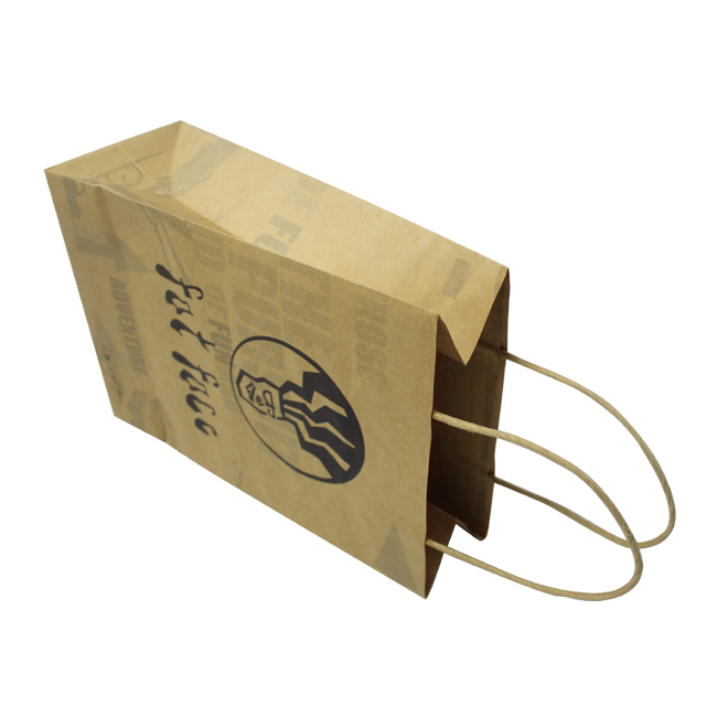 kraft paper bag with twisted rope