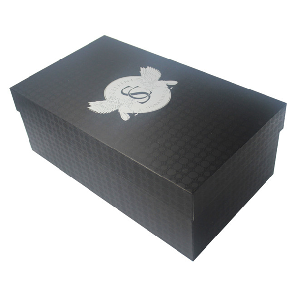 black shoe paper box