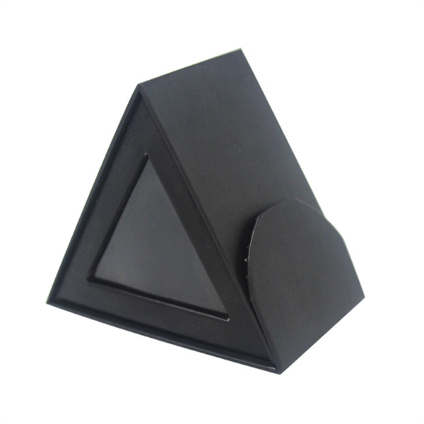 black paper packaging box with PVC window