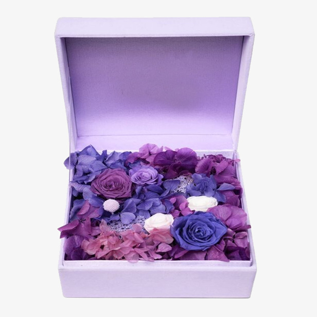 custom velvet flower box