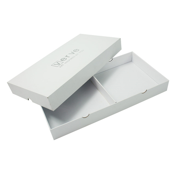 Custom logo white paper box with divider