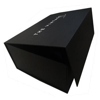 Magnetic foldable gift box custom logo black magnetic closure foldable shoe box 