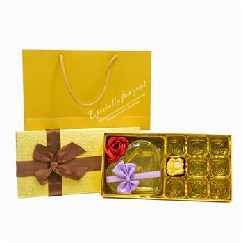 Chocolate gift packaging box with paper bag custom logo