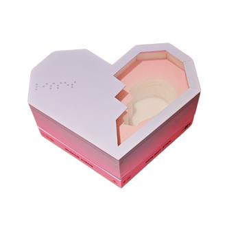 Custom Heart-shaped window rigid gift box with insert for cosmetic