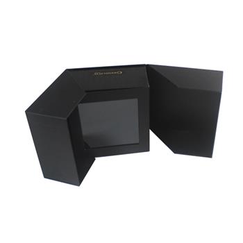 Matt black gift box for chocolate and flower packaging
