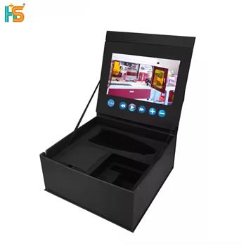Luxury Black Boxes Packaging Custom Video Box With Lcd Screen