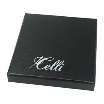 Fancy black paper wallet gift packaging for birthday gift.