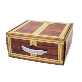 Custom printing paper corruagted mailing box with PVC handle-HS Packaging