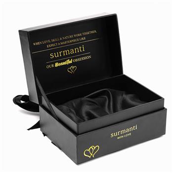 Customized black cosmetic gift box for beauty packaging