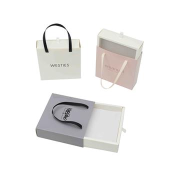 Bespoke jewelry drawer box with handle | Custom packaging