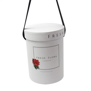 Black handle flower gift box