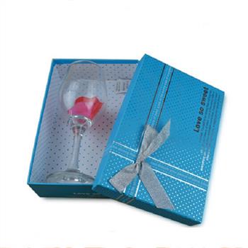 Ribbon decoration paper box with lid for gift packaging