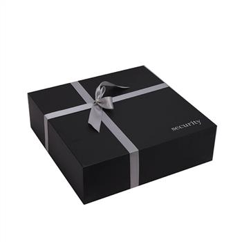 black gift box with lid