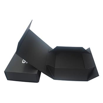 Matte Black Collapsible Paper Box for Gift Packaging-HS Packaging