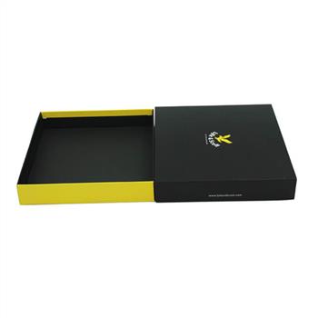 black paper box with lid