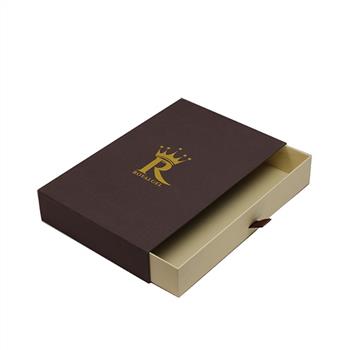 Custom branded sliding paper box for wallet packaging