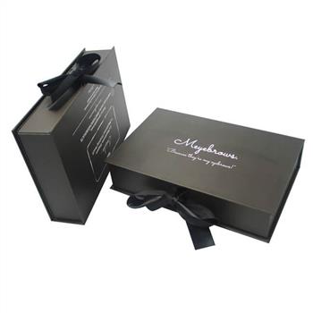 customized printing paper gift box with ribbon closure