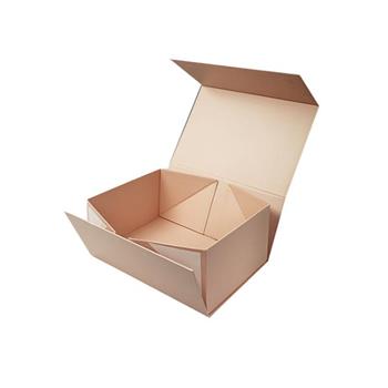 Rose Gold Logo Foldable Paper Box for Gift Packaging