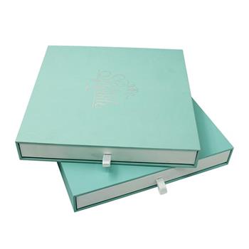 Soft Touch Paper Sliding Boxes with Silver Logo 02