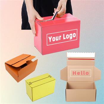 Custom corrugated packaging box with tear strip for easy opening wholesale