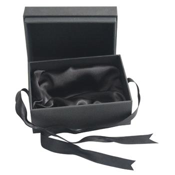 Black Gift Box With Ribbon And Stain Tray