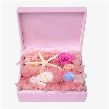 pink velvet flower box