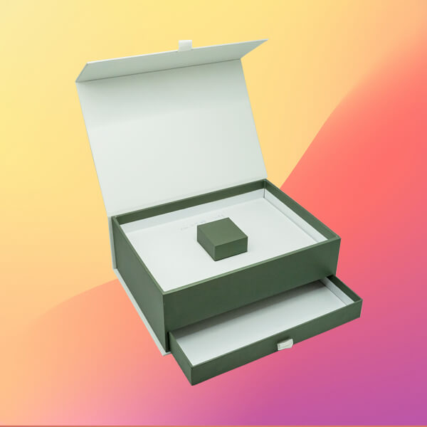 Custom jewelry drawer box recycled sliding gift drawer box with logo
