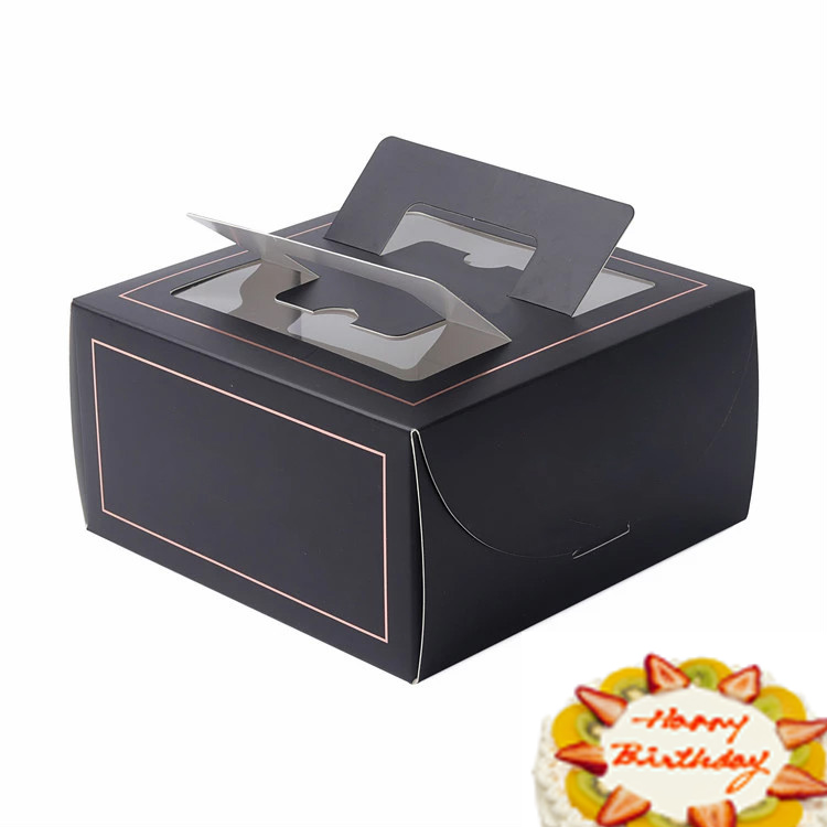 Custom cake boxes foldable cake boxes with ribbon Custom logo