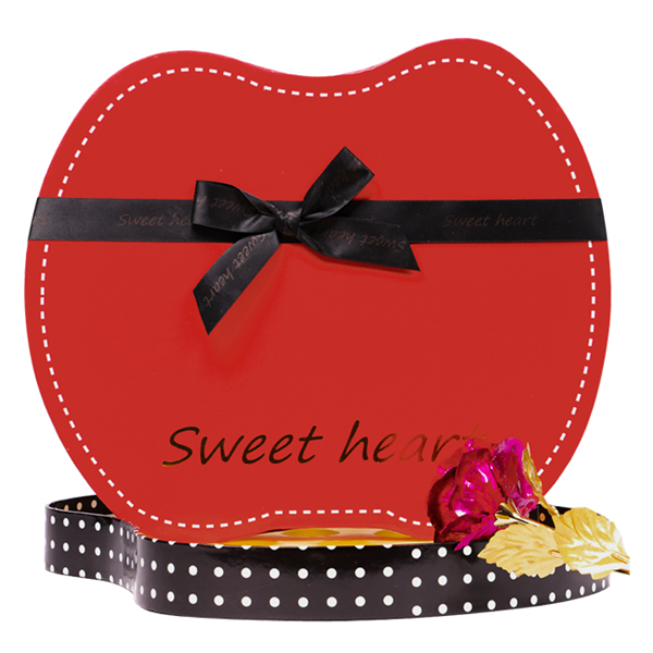 custom chocolate box with ribbon