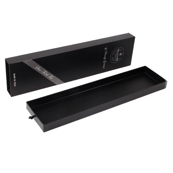 Black paper sliding box for hair extension packaging