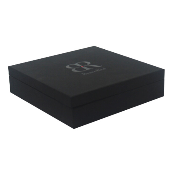 black jewelry gift box with spot UV logo